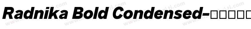 Radnika Bold Condensed字体转换